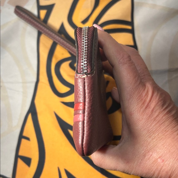 Coach Corner Zip Wristlet With Coach Stripe - Picture 3 of 11